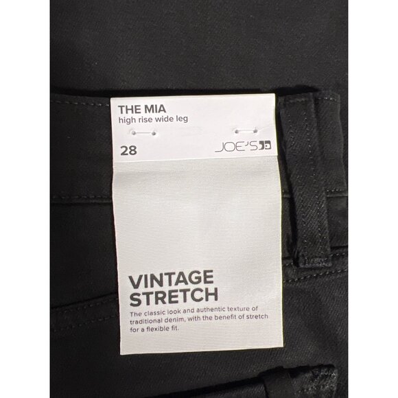 JOE'S JEANS The Mia High Rise Wide Leg Jeans 6/28 Black Vintage Stretch - Picture 10 of 11
